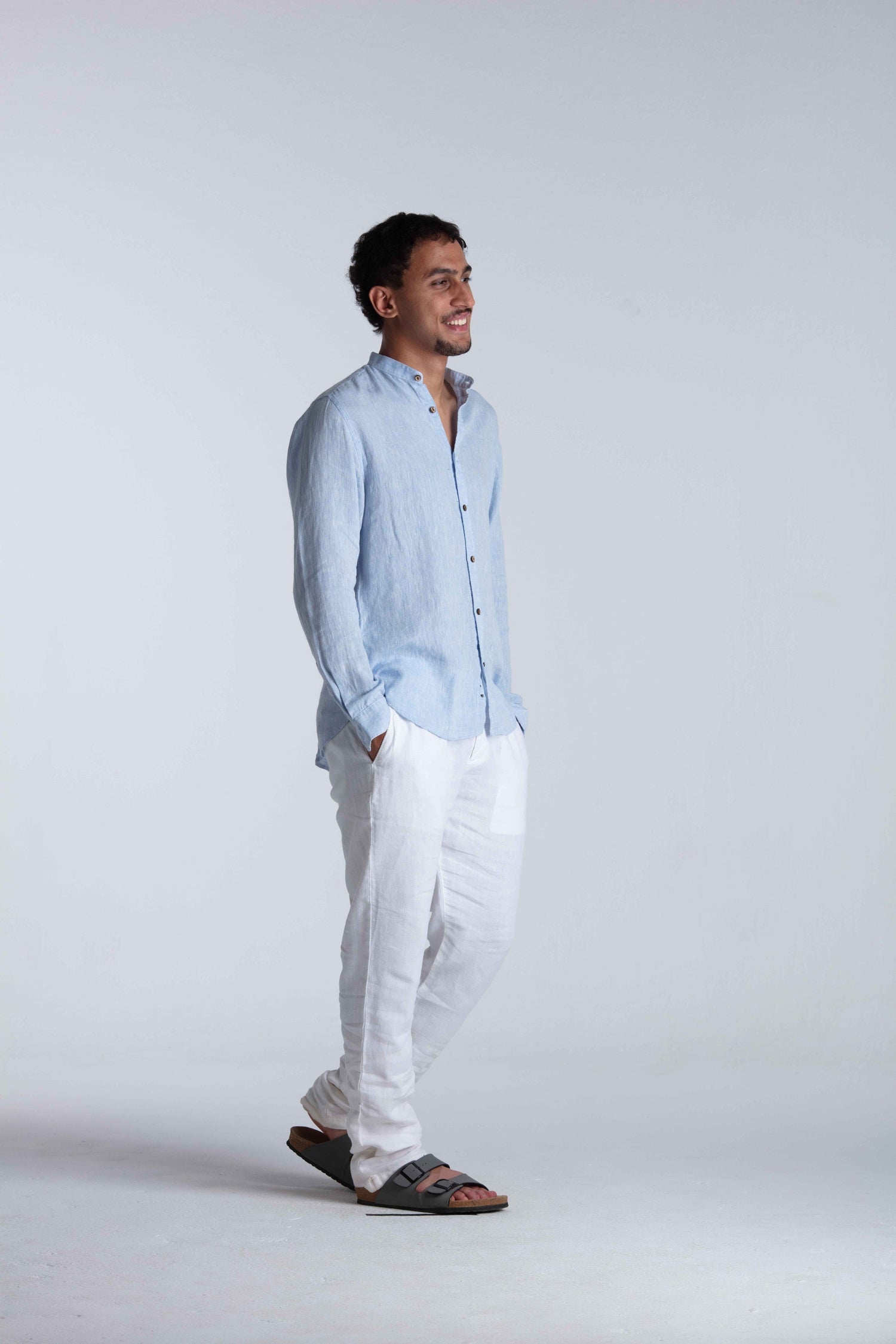 Azure Wadi Full-Neck Chemise — lifestyle view 1