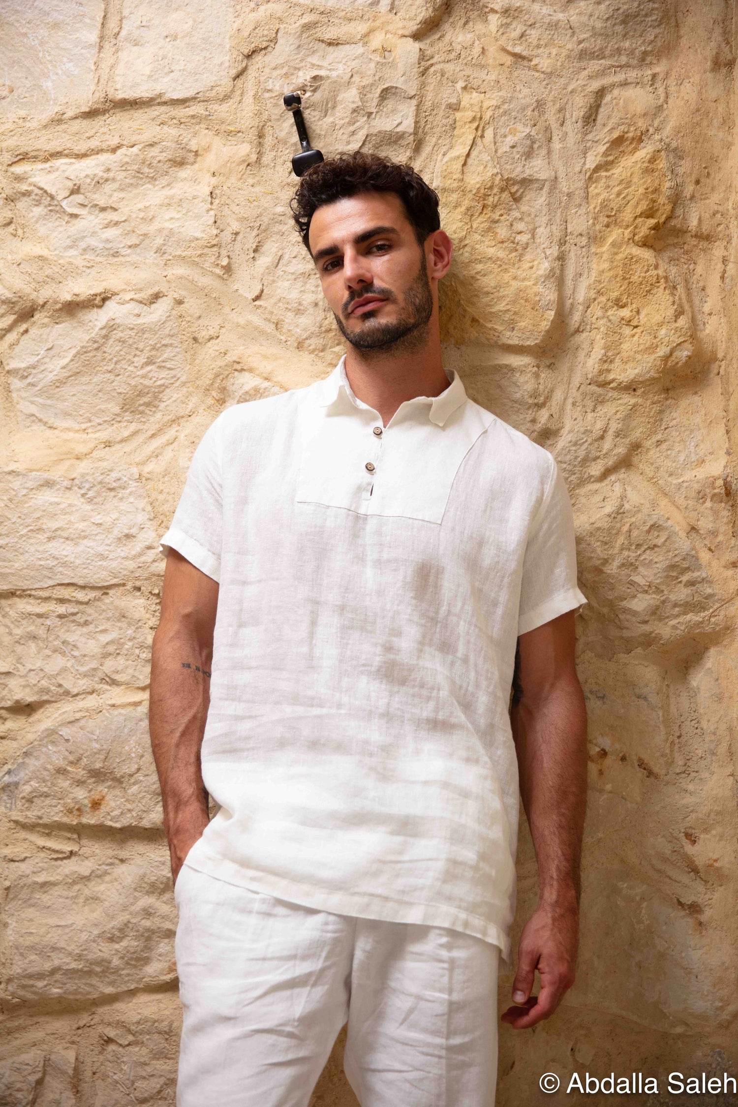 Alpine Cloud Full-Neck Chemise — lifestyle view 1
